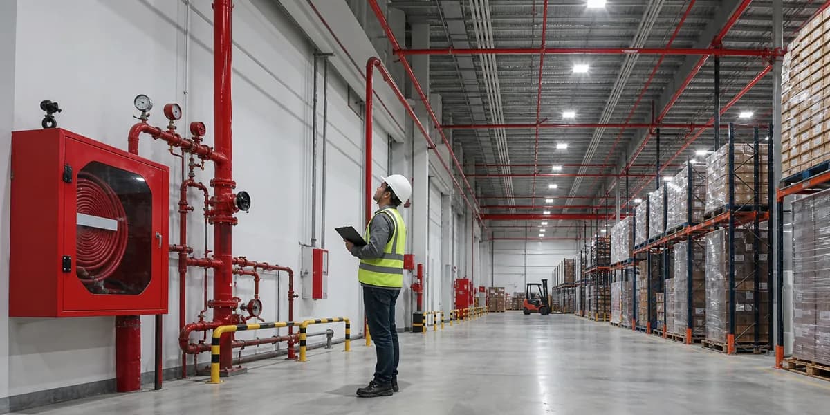 Warehouse Sprinkler & Hose Reel Coverage